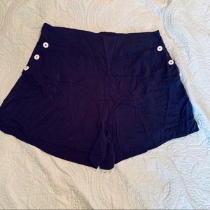 Retro Style Navy Blue Shorts